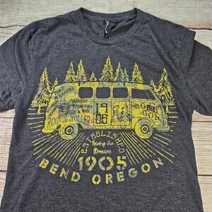 Bend Oregon Camper Van Graphic Tee Techstyles Men's Gray Small T-Shirt
